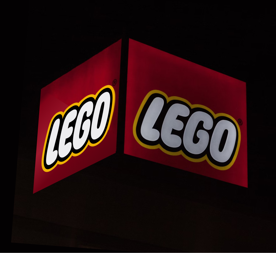 Illuminated LEGO sign